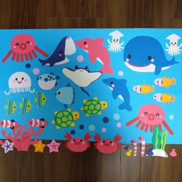 大きい壁面飾り 海の生き物たち 幼稚園 保育園 の通販 By いろとあお S Shop ラクマ