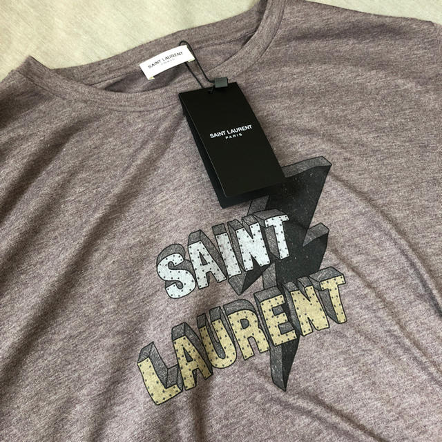 Saint Laurent - SALE 18SS サンローラン ロゴ Tシャツ パープルの通販 ...