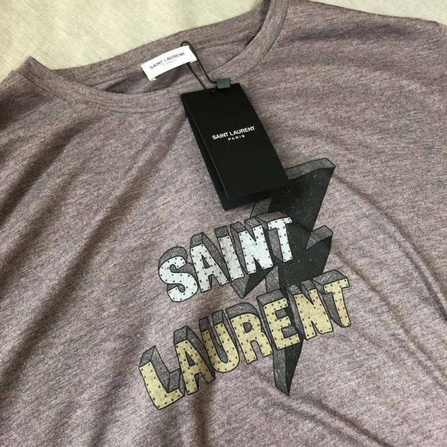 Saint Laurent(サンローラン)のSALE 18SS サンローラン ロゴ Tシャツ パープル メンズのトップス(Tシャツ/カットソー(半袖/袖なし))の商品写真