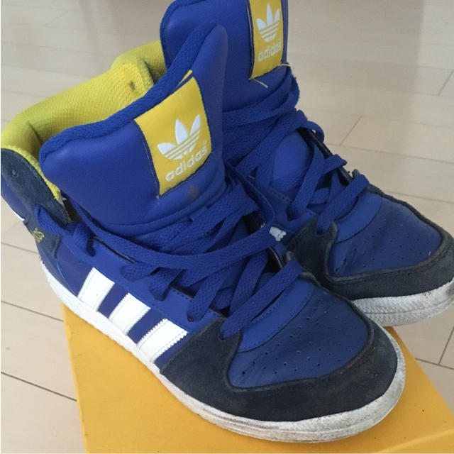 希少　adidas ハイカット　スニーカー　屋　ビンテージ　レトロ　紫