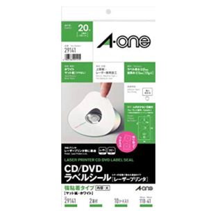 A-ONE ラベルシール CD DVD レーザープリンタ(オフィス用品一般)