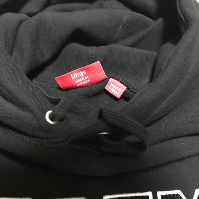 Supreme collegiate hoodie 17 L パーカー ブラック