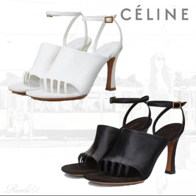 最終値下げ　CELINE 18ss 希少 アンクルストラップ サンダル 値下げレディース