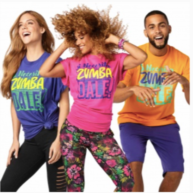 Zumba(ズンバ)の新品‼️Zumba Party Tee【ブルー】男女兼用 フリーサイズ スポーツ/アウトドアのスポーツ/アウトドア その他(ダンス/バレエ)の商品写真