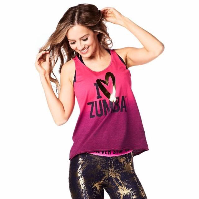 Zumba(ズンバ)のI Love Zumba Loose Tank【ピンク系】 XS スポーツ/アウトドアのスポーツ/アウトドア その他(ダンス/バレエ)の商品写真