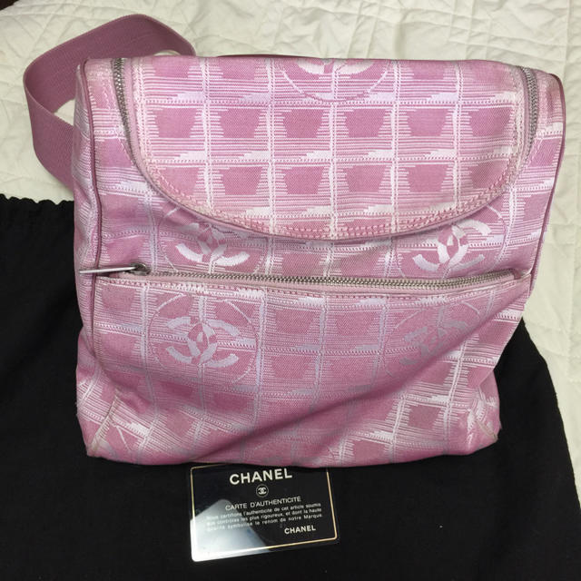 CHANEL トラベルライン バッグ&リュック ピンク 美品