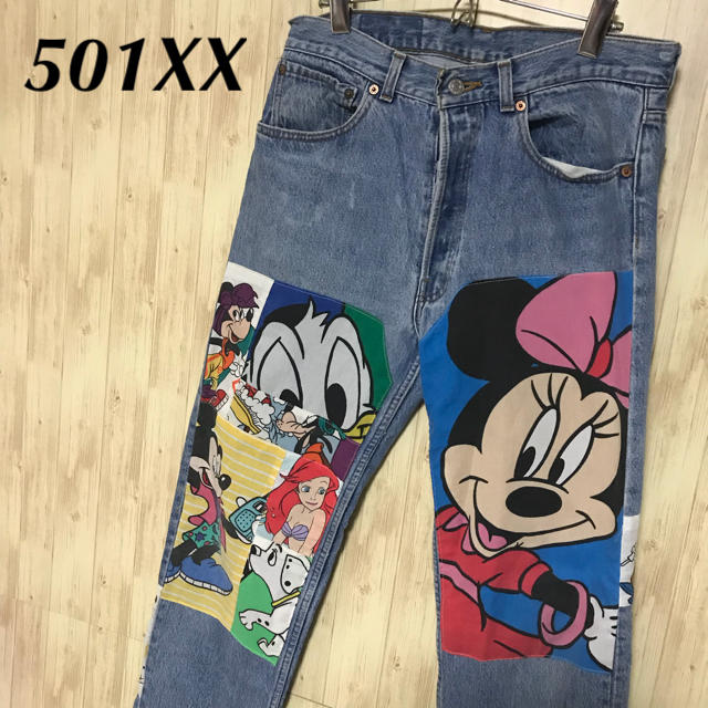 Disney リメイクデニムパンツ