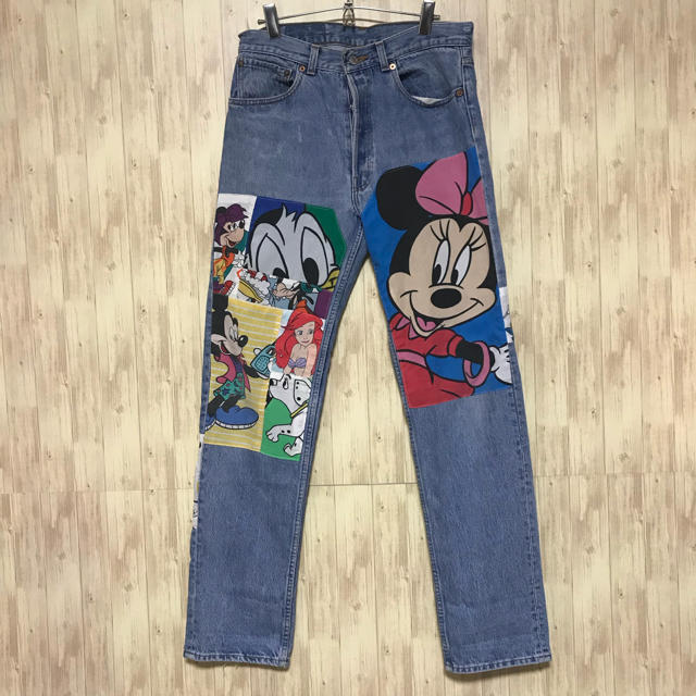 Disney リメイクデニムパンツ