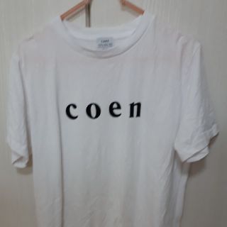 コーエン(coen)のcoen(ユナイテッドアローズグループ)のUSAコットンロゴプリントTシャツ白S(Tシャツ/カットソー(半袖/袖なし))