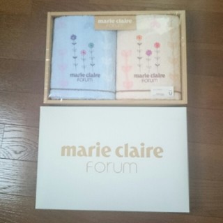 マリクレール(Marie Claire)のmarie  claire フェイスタオル2枚セット新品未使用。(タオル/バス用品)
