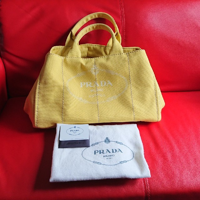 PRADA★カナパ★イエローハンドバッグ