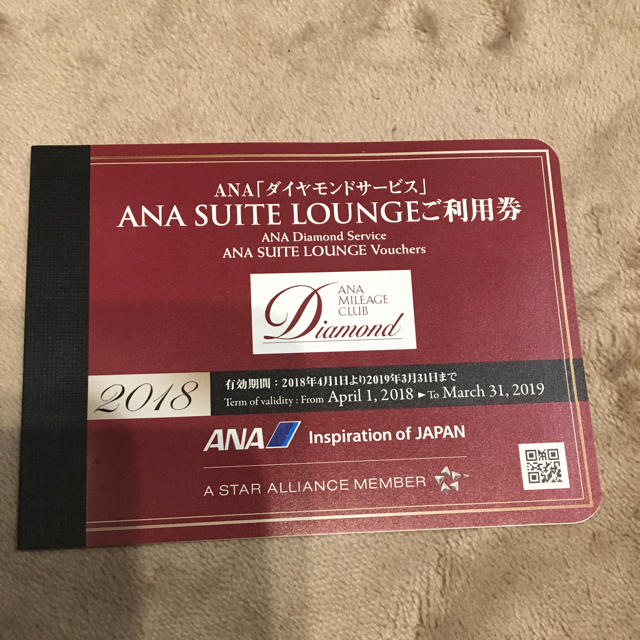 ANA(全日本空輸)(エーエヌエー(ゼンニッポンクウユ))のANA SUITE LOUNGE利用券 4枚組(有効期限:2019.3.31) チケットの施設利用券(その他)の商品写真