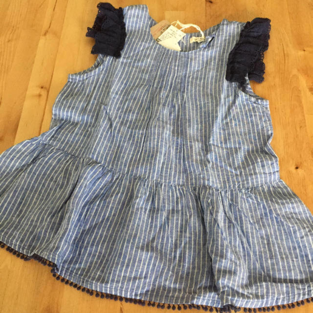 Seraph(セラフ)のセラフ   新品 袖フリル トップス ノースリーブ キッズ/ベビー/マタニティのキッズ服女の子用(90cm~)(Tシャツ/カットソー)の商品写真