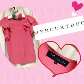 マーキュリーデュオ(MERCURYDUO)のMERCURYDUO♡フレアTOPS(カットソー(半袖/袖なし))