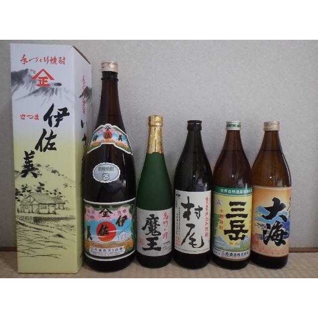 鹿児島県産プレミアム焼酎セット(魔王、村尾、伊佐美、三岳、大海) 食品/飲料/酒の酒(焼酎)の商品写真