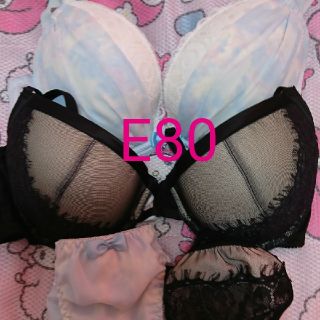 ゆーつぁん様専用！大きいサイズブラジャー&ショーツ2セット E80(ブラ&ショーツセット)