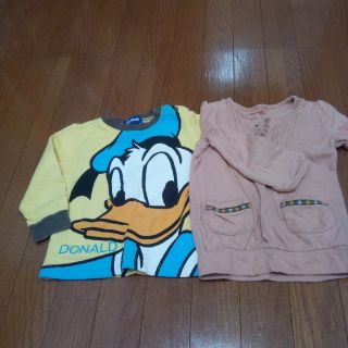 ディズニー(Disney)の激安❢美品❢委託品❢DisneyドナルドロンT&長袖シャツ95&90サイズ(Tシャツ/カットソー)