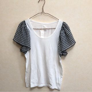 カスタネ(Kastane)の専用【新品】KASTANE フリルTシャツ チェック(Tシャツ(半袖/袖なし))