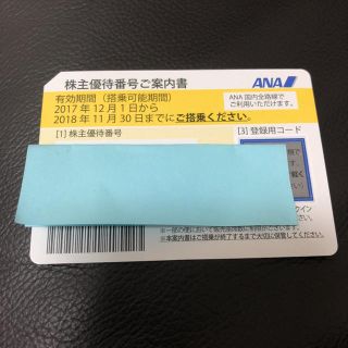 エーエヌエー(ゼンニッポンクウユ)(ANA(全日本空輸))のANA 株主優待券 1枚(航空券)