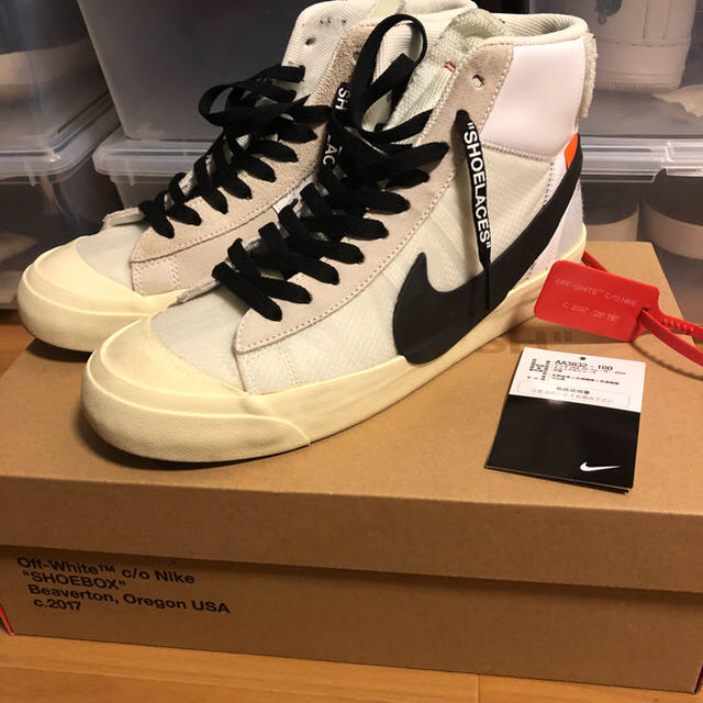 大放出セール】 OFF-WHITE - 26cm nike off white blazer スニーカー