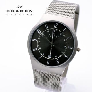 スカーゲン(SKAGEN)のスカーゲン 腕時計 メンズ ウルトラスリム グレー ブラック 黒 薄型(腕時計(アナログ))