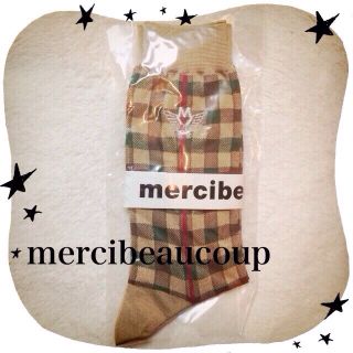 メルシーボークー(mercibeaucoup)のチェック靴下(ソックス)