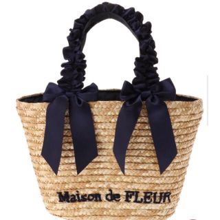 メゾンドフルール(Maison de FLEUR)のメゾンドフルール ✨カゴバッグ💕ネイビー💙(かごバッグ/ストローバッグ)