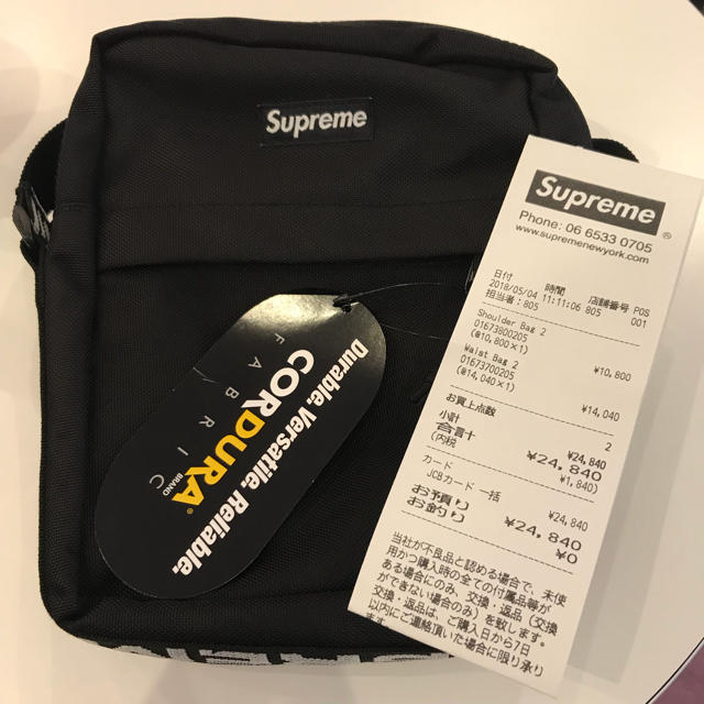 Supreme - 正規品 18SS shoulder bag 新品未使用品 ブラックの通販 by