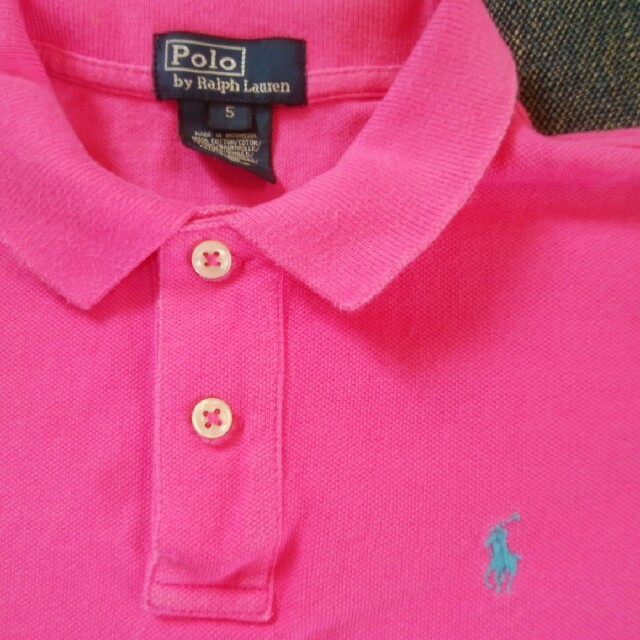 POLO RALPH LAUREN(ポロラルフローレン)のPolo RalphLauren 5　男の子　ピンクポロシャツ キッズ/ベビー/マタニティのキッズ服男の子用(90cm~)(Tシャツ/カットソー)の商品写真