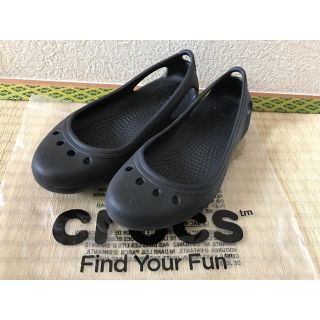 クロックス(crocs)のきゅっぷい様専用 クロックス ブラック サンダル 20cm 数時間使用(サンダル)