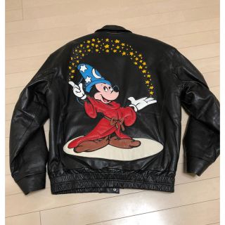 ディズニー(Disney)の革ジャン Disney ファンタジアミッキー 限定品(レザージャケット)