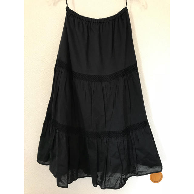 COMME CA ISM(コムサイズム)の☆美品 コムサのコットンティアードスカート 9 レディースのスカート(ロングスカート)の商品写真