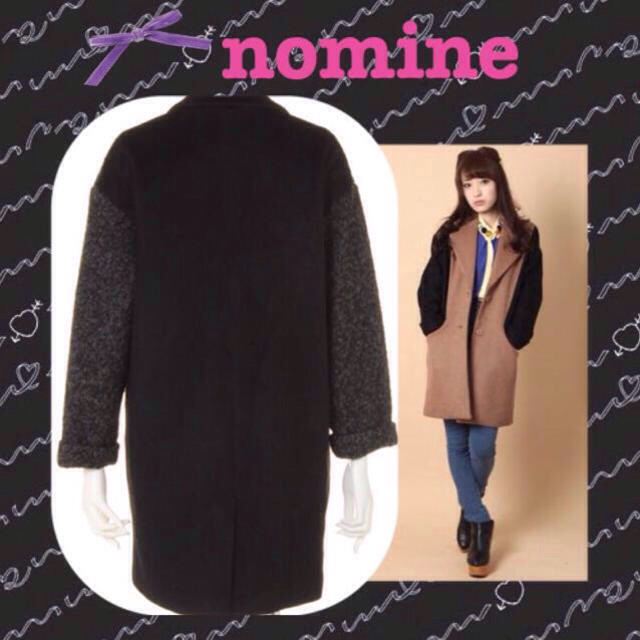 Nomine(ノミネ)のnomine バイカラーコート♡雑誌掲載 レディースのジャケット/アウター(ピーコート)の商品写真
