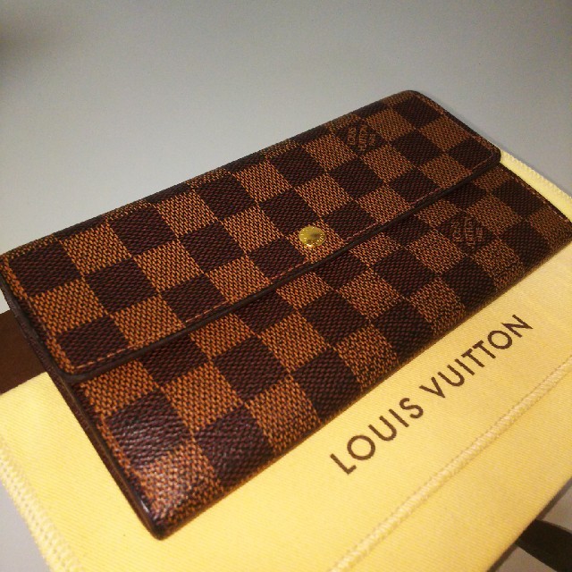 【正規品】LOUIS VUITTON ダミエ ポルトフォイユ サラ エベヌ財布