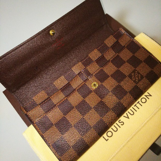 【正規品】LOUIS VUITTON ダミエ ポルトフォイユ サラ エベヌ