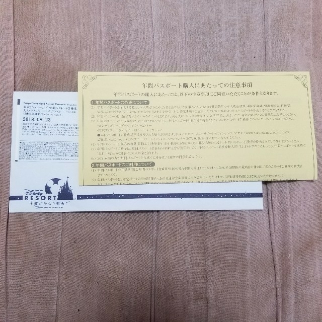 Disney(ディズニー)の東京ディズニーランド 年間パスポート 引換券 チケットの施設利用券(遊園地/テーマパーク)の商品写真