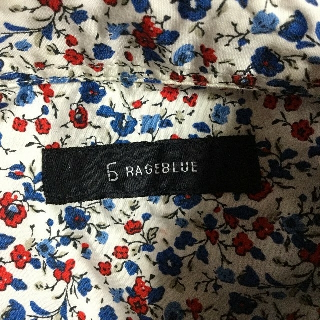 RAGEBLUE(レイジブルー)のRAGE BLUE レイジブルー 半袖シャツ 花柄 アロハ 青 赤 M メンズのトップス(シャツ)の商品写真