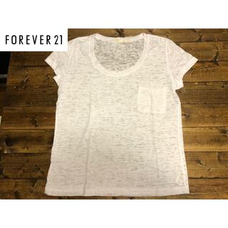 フォーエバートゥエンティーワン(FOREVER 21)のForever21 透け感ありの白Tシャツ(Tシャツ(半袖/袖なし))