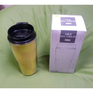 LALA シールタンブラー  260ml カラー:黄    エコ  マイボトル(タンブラー)