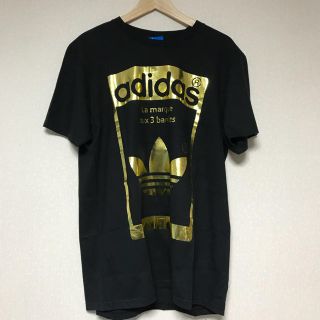 アディダス(adidas)の新品★海外輸入adidas Graphic Tシャツ 黒ゴールドL★(Tシャツ/カットソー(半袖/袖なし))