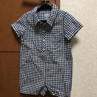 ベビーギャップ(babyGAP)のギンガムチェック シャツロンパ (ロンパース)