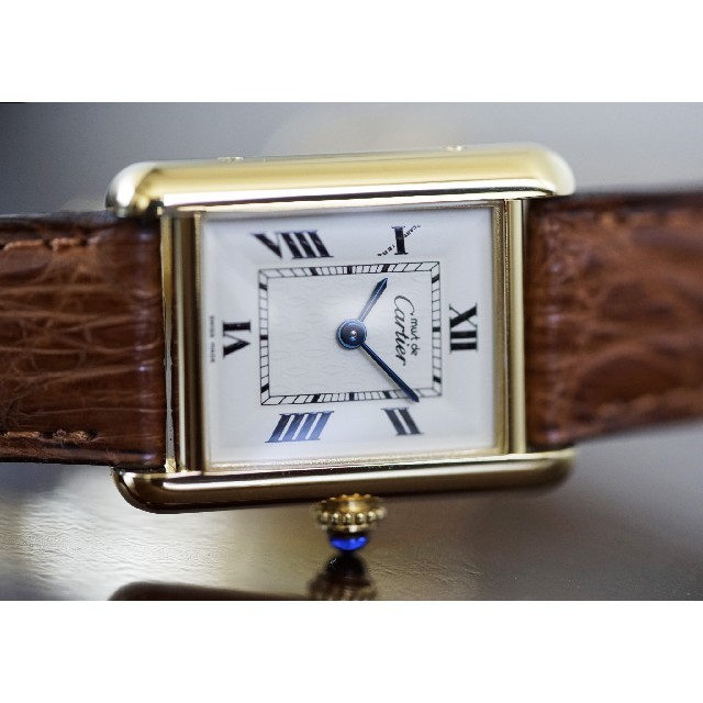 美品 カルティエ マスト タンク ホワイト SM Cartier39CARTIER