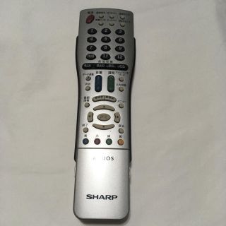 シャープ(SHARP)の※ジャンク品※ シャープ アクオス テレビ リモコン シルバー(テレビ)