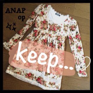 アナップ(ANAP)の花柄ワンピース(ミニワンピース)