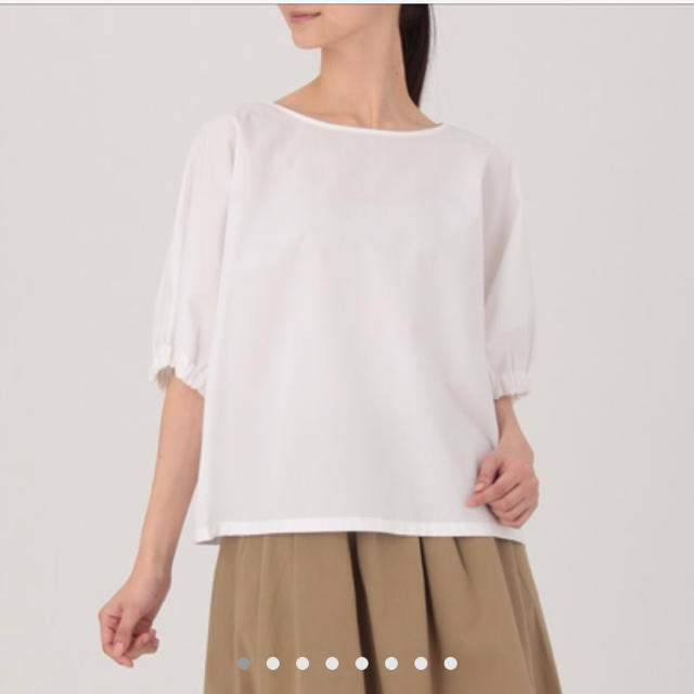 MUJI (無印良品)(ムジルシリョウヒン)の無印 ONE-ALL 袖口ギャザープルオーバー レディースのトップス(Tシャツ(半袖/袖なし))の商品写真
