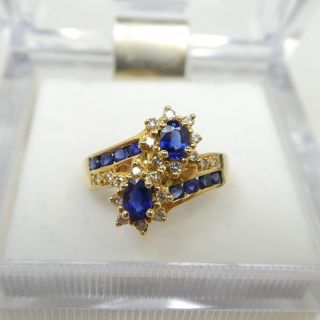 K18 ゴールド サファイア 0.80ct ダイヤモンドリング 8号

(リング(指輪))