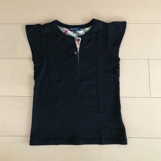 バーバリー(BURBERRY)のBurberryバーバリー❤︎130 黒 チェック カットソー(Tシャツ/カットソー)