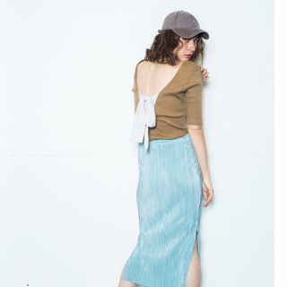 ビューティアンドユースユナイテッドアローズ(BEAUTY&YOUTH UNITED ARROWS)のMEER. Satin ribbon tops(カットソー(半袖/袖なし))