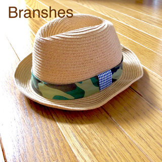 ブランシェス(Branshes)の美品 ブランシェス ストローハット(帽子)