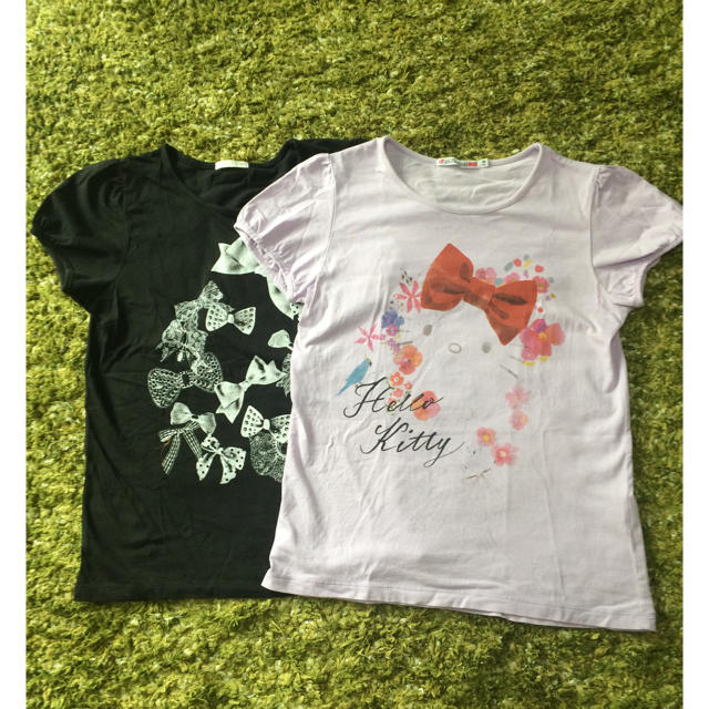 UNIQLO(ユニクロ)のＴシャツ ２枚セット キッズ/ベビー/マタニティのキッズ服女の子用(90cm~)(Tシャツ/カットソー)の商品写真